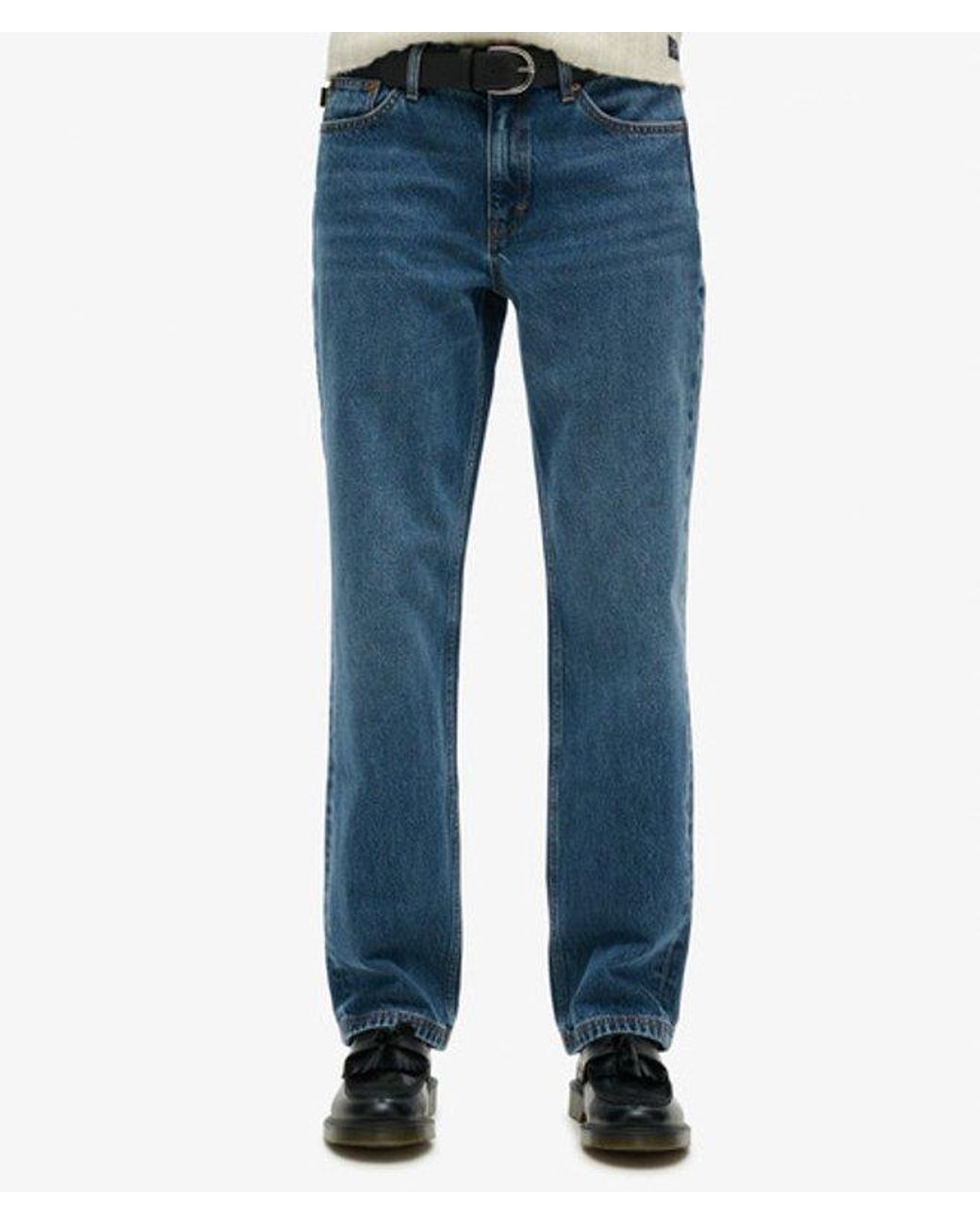 Superdry Blue & Co Mid Rise Straight Leg Jeans