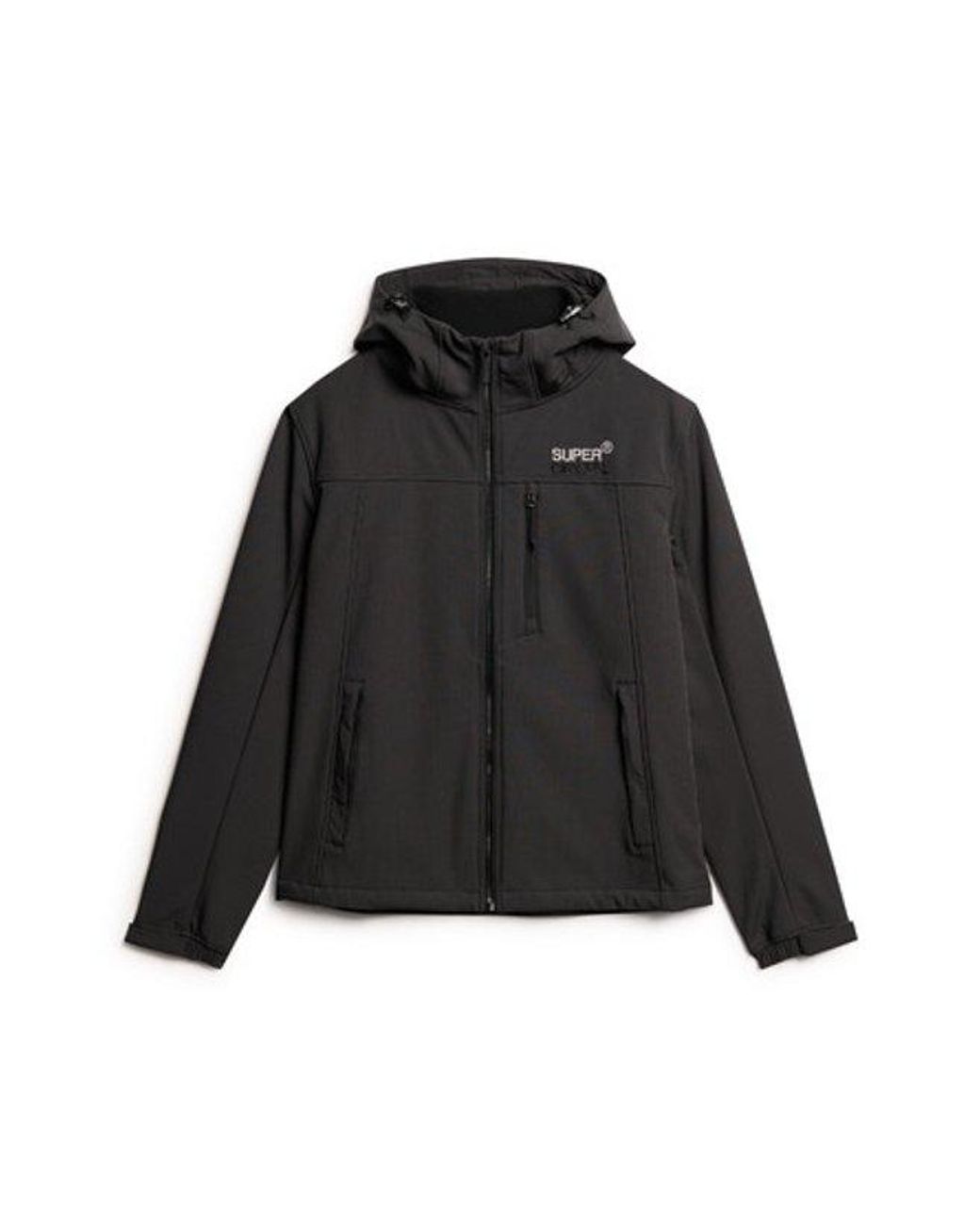 Superdry Black & Co Hooded Ripstop Softshell Trekker Jacket for men