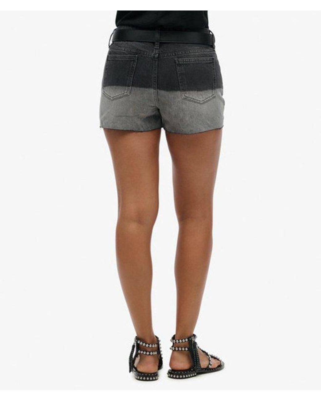 Superdry Black & Co High Rise Cut Off Shorts