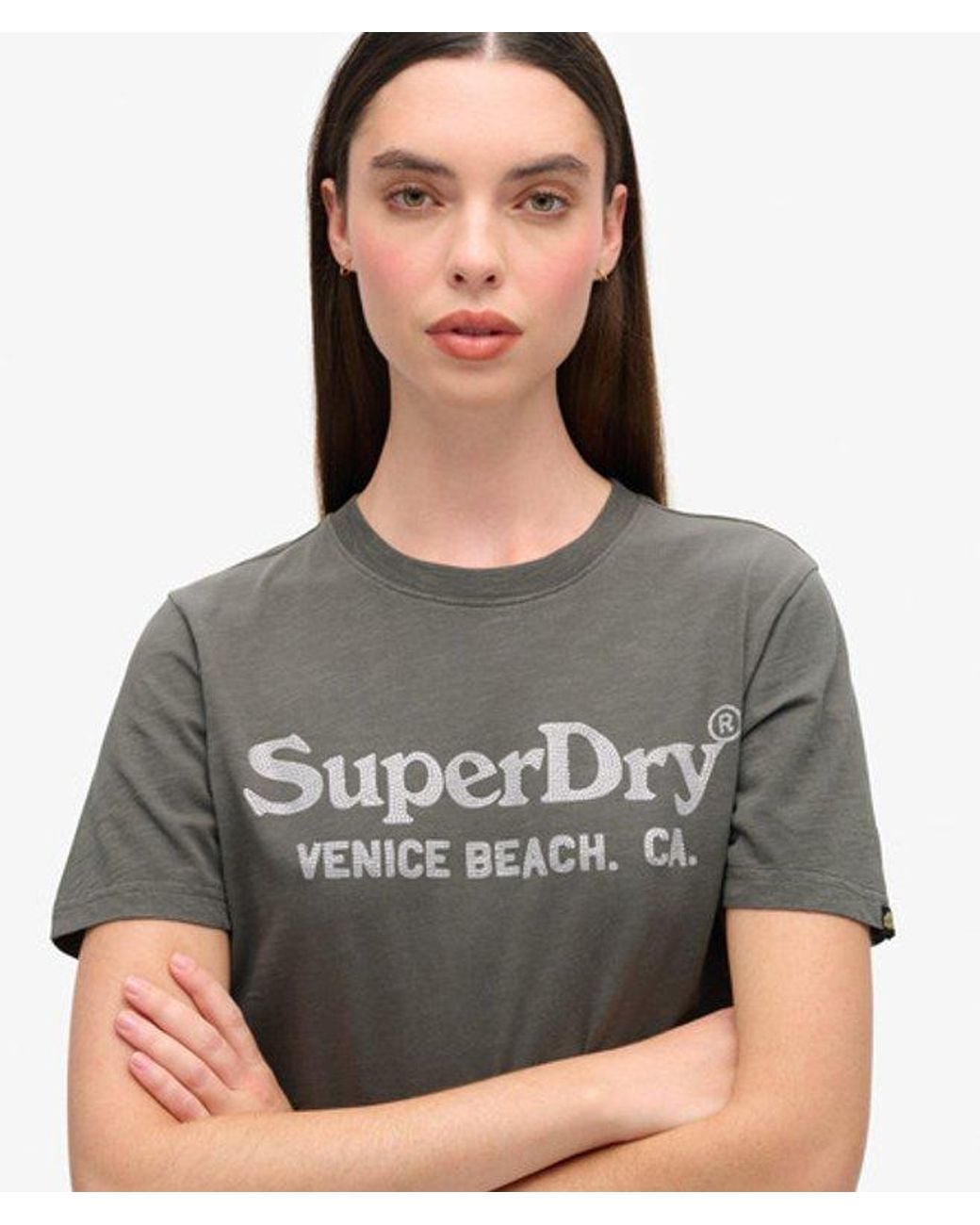 Superdry Black & Co Metallic Venue Relaxed T-shirt