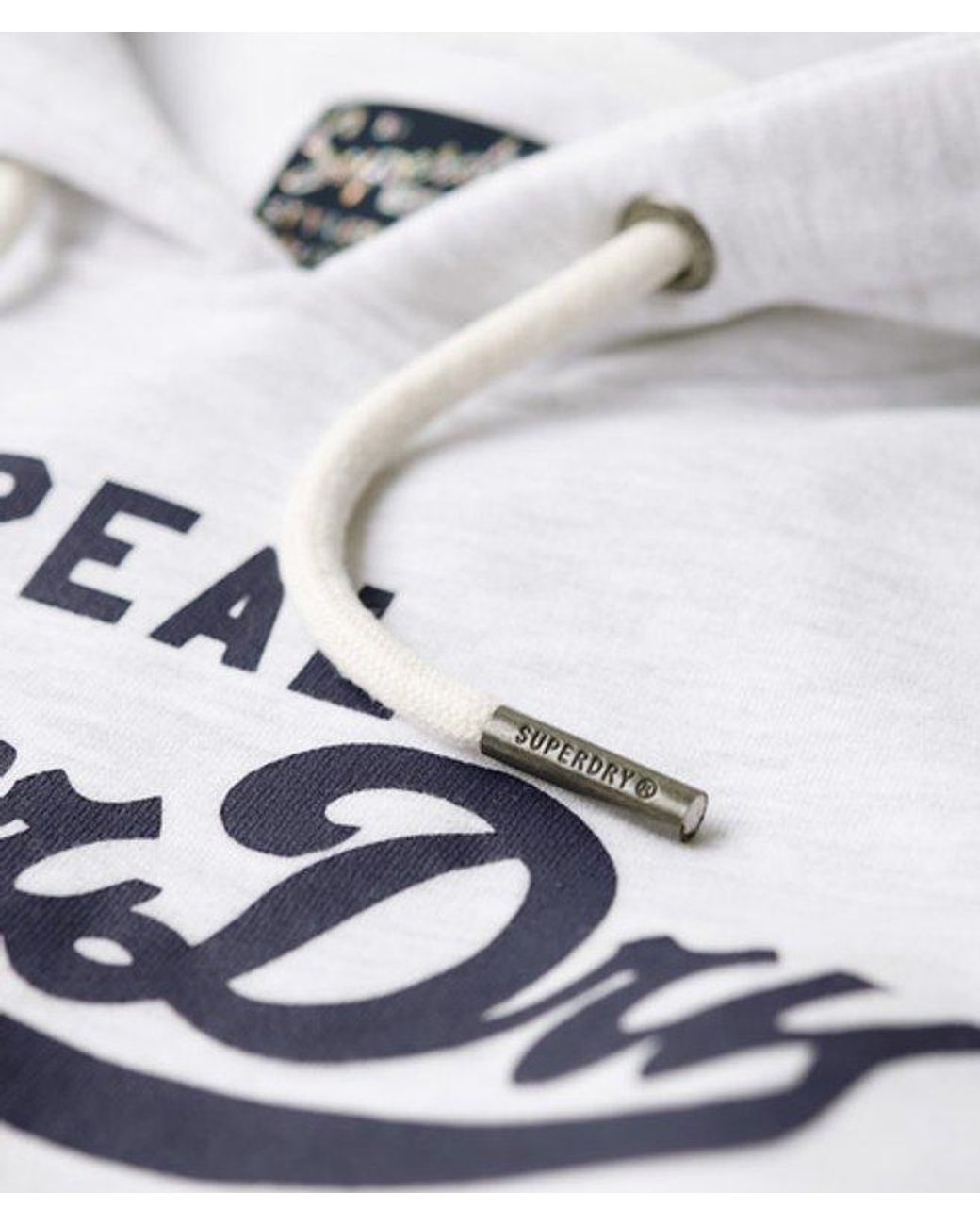 Superdry White & Co Vintage Logo Pop Hoodie
