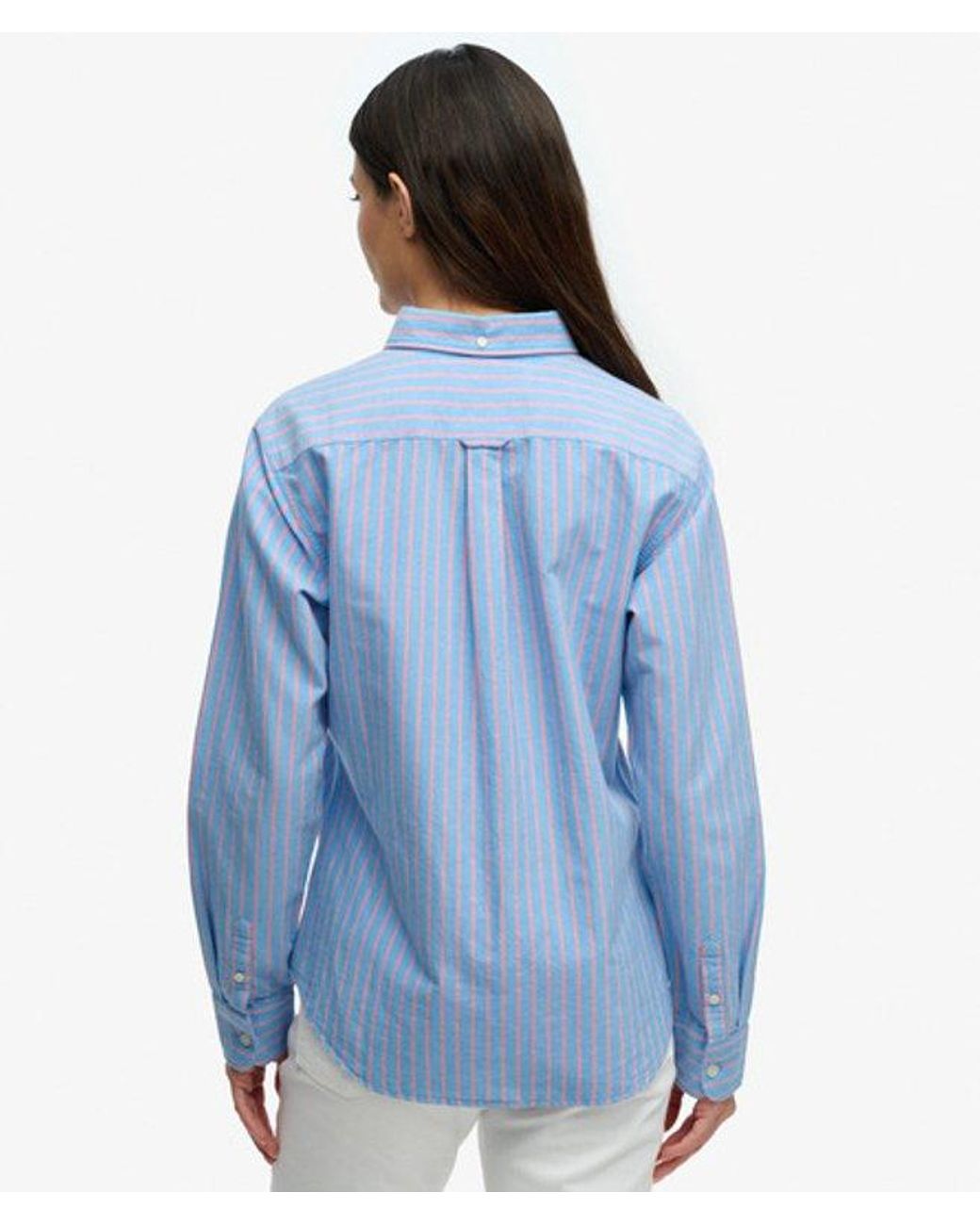 Superdry Blue & Co Slim Oxford Long Sleeve Shirt