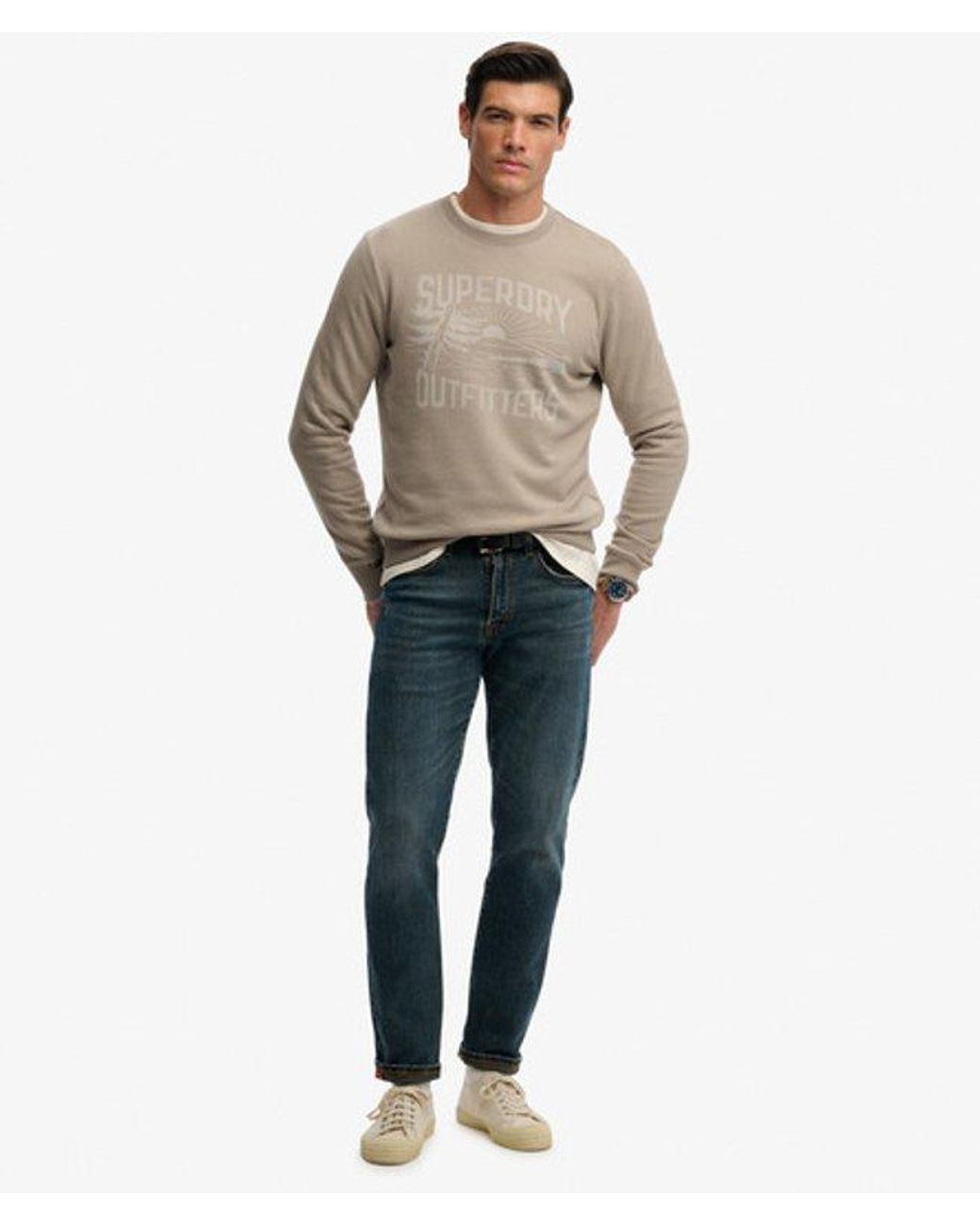 Superdry Brown & Co Retro Outdoor Relaxed Sweatshirt for men