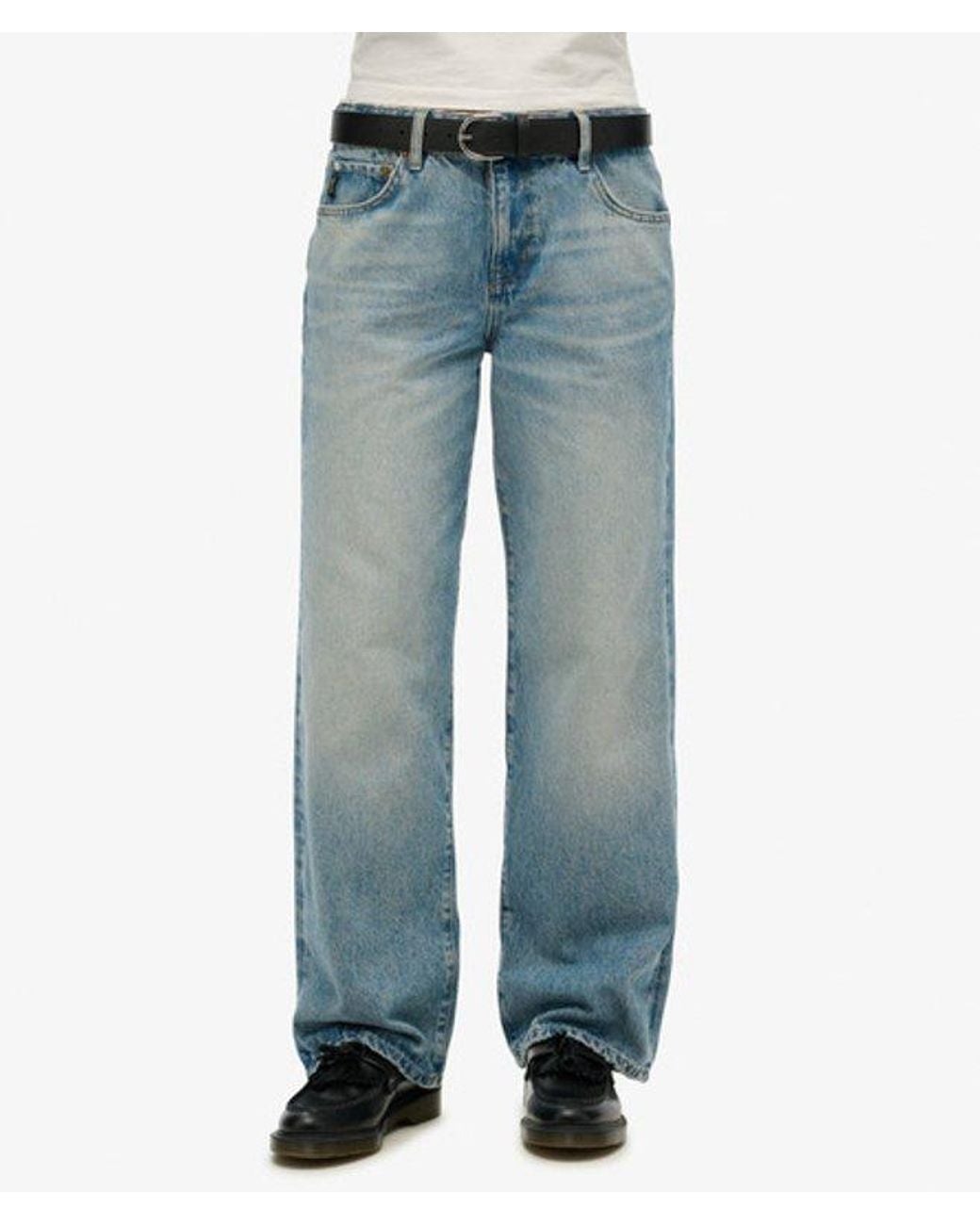 Superdry Blue & Co Mid Rise Wide Leg Jeans