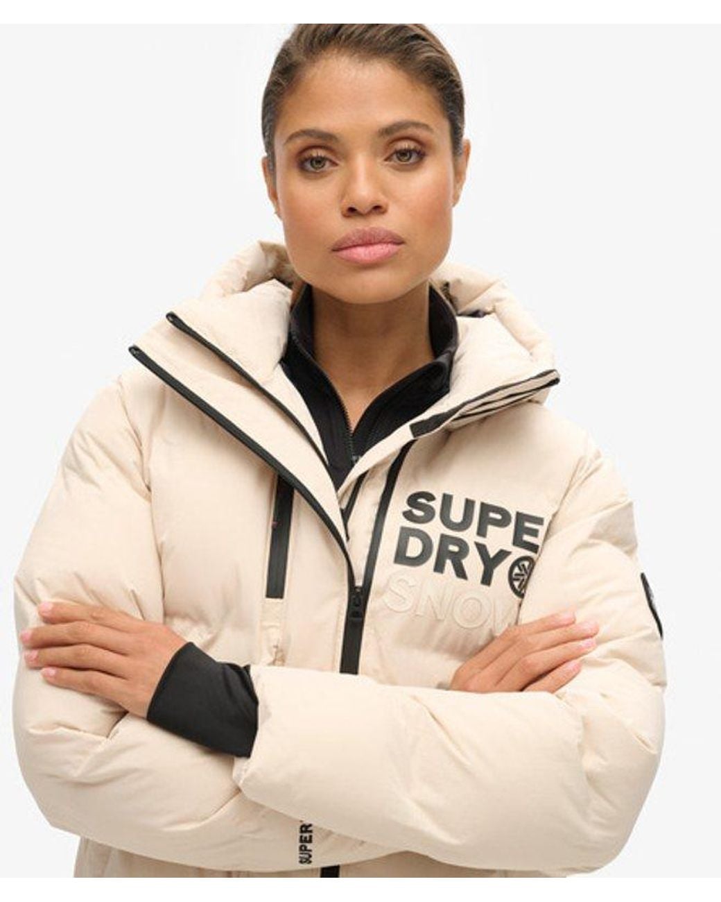 Superdry Natural & Co Hooded Ski Boxy Puffer Jacket