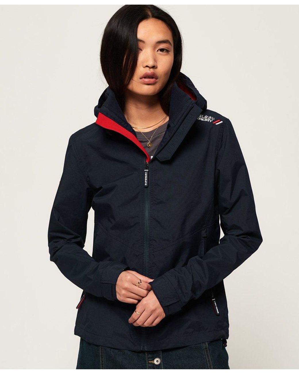 grond hooi meester Superdry Technical Hooded Cliff Hiker Jacket Navy in Blue | Lyst