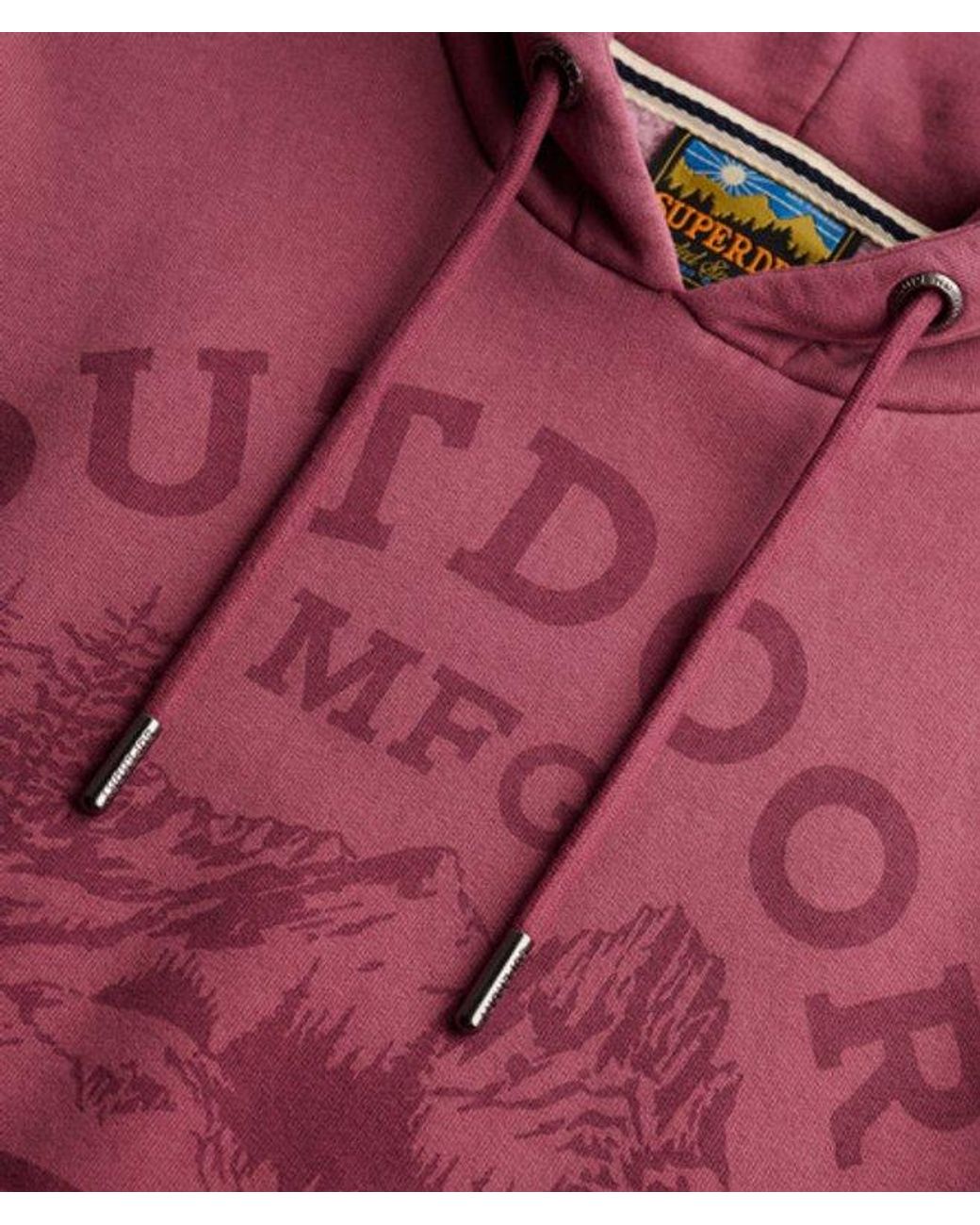 Superdry Red & Co Outdoor Icon Hoodie for men