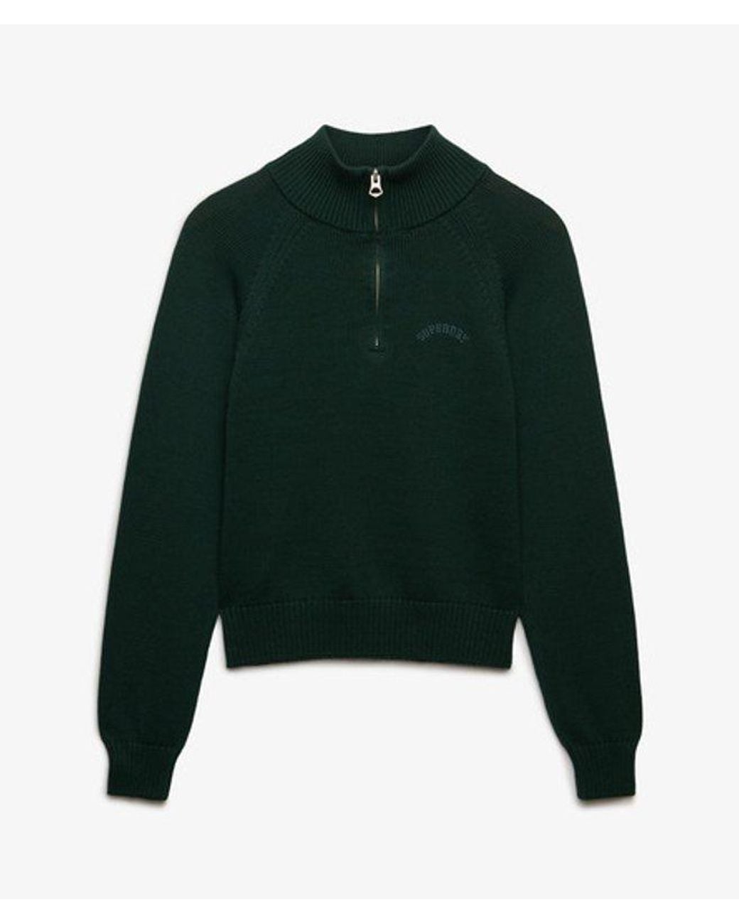 Superdry Green & Co Essential Half Zip Knit Jumper