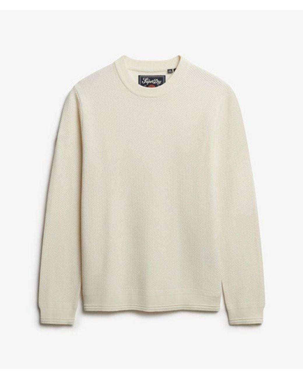 Superdry White & Co Light Weight Cotton Texture Jumper for men