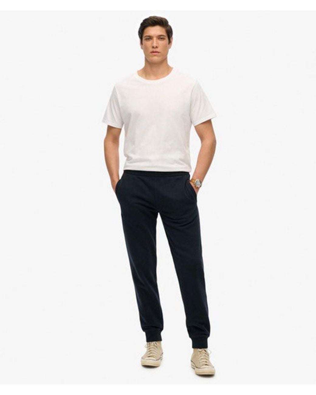 Superdry Essential joggingbroek Met Logo in het Blue voor heren