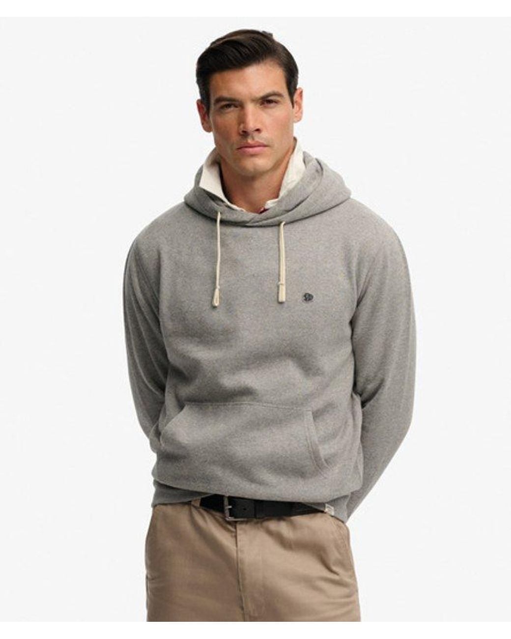 Superdry Gray & Co Monogram Embroidered Hoodie for men