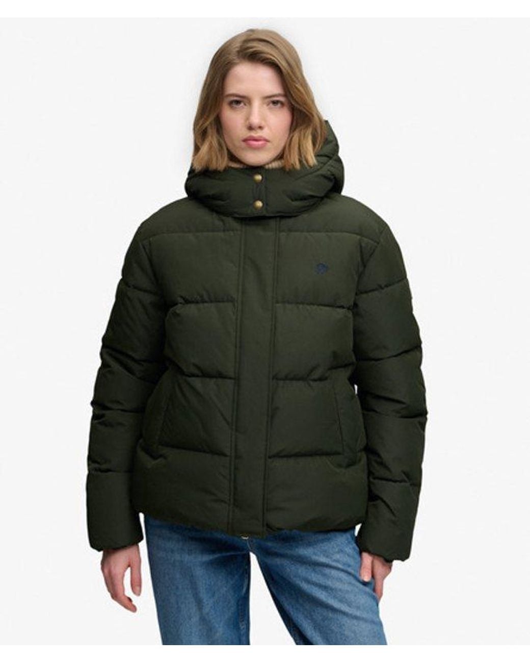Superdry Green & Co Premium Hooded Puffer Jacket