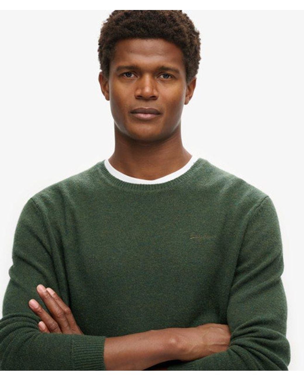 Superdry Green & Co Essential Slim Fit Crew Jumper for men