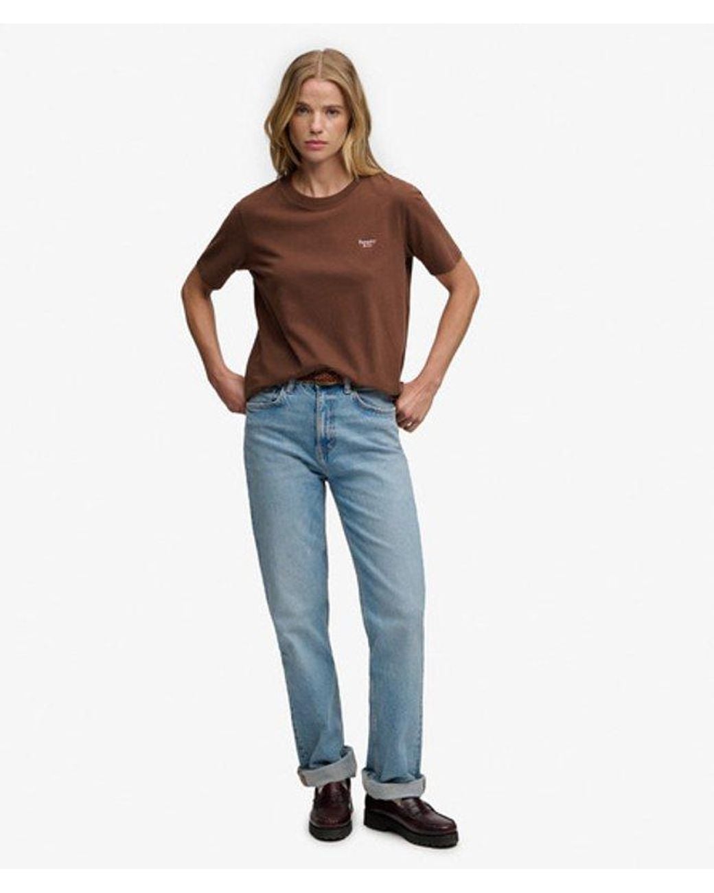 Superdry Brown & Co Signature Embroidered T-shirt