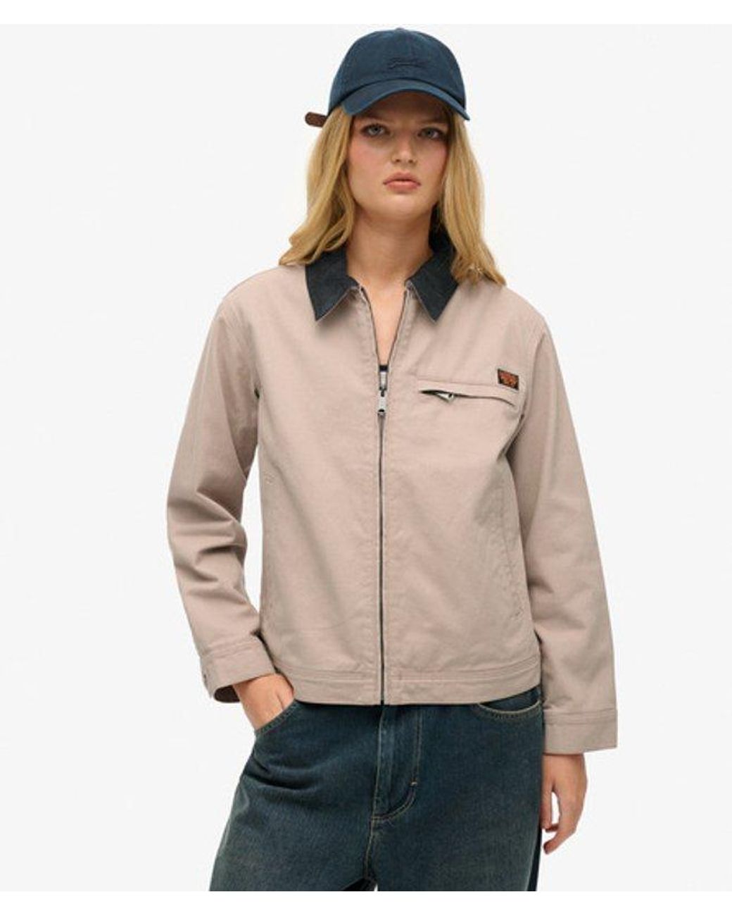 Superdry Natural Cord Collar Barn Jacket