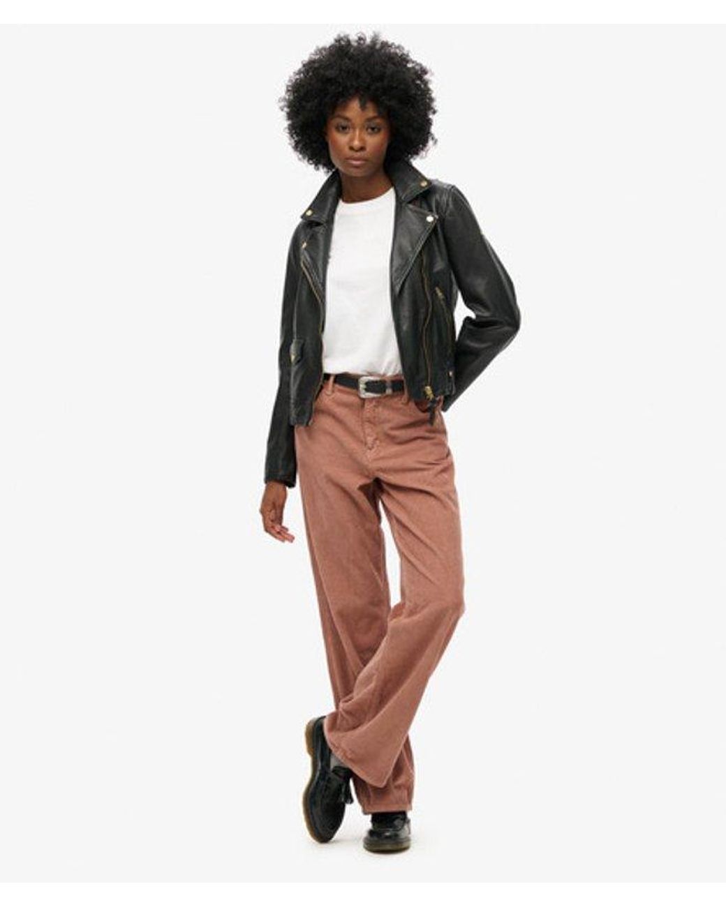 Superdry White & Co Mid Rise Wide Leg Cord Trousers