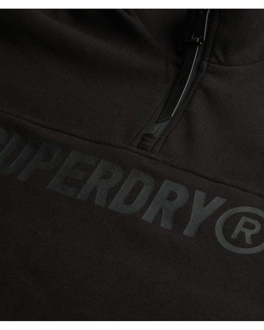 Superdry Black & Co Active Tech Logo Relaxed Half Zip Sweatshirt