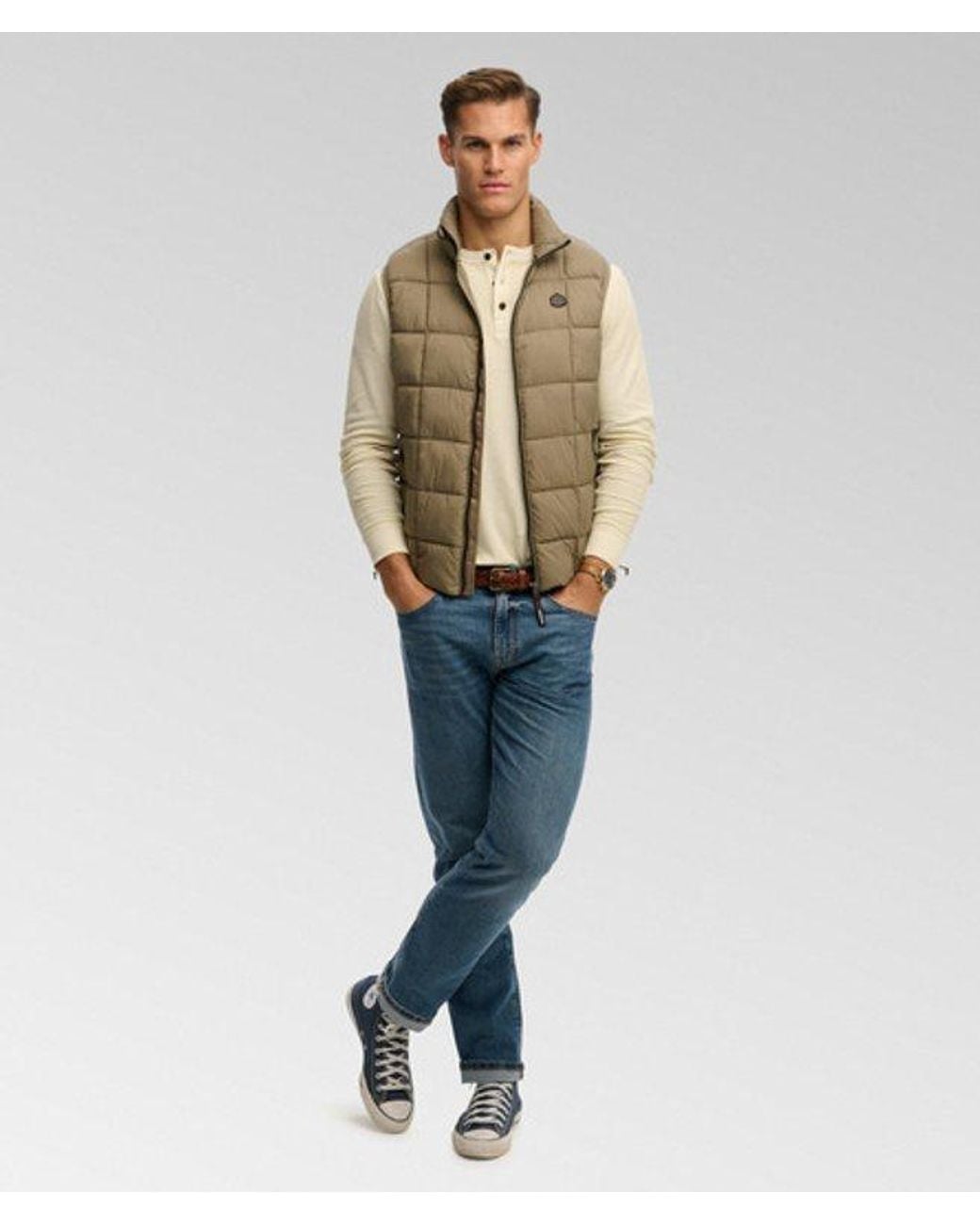 Superdry Green & Co Box Quilt Fuji Lite Gilet for men