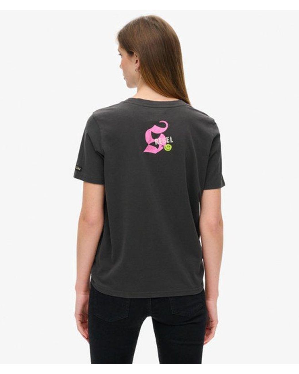 Superdry Blue & Co Lo-fi Punk Poster Relaxed T-shirt
