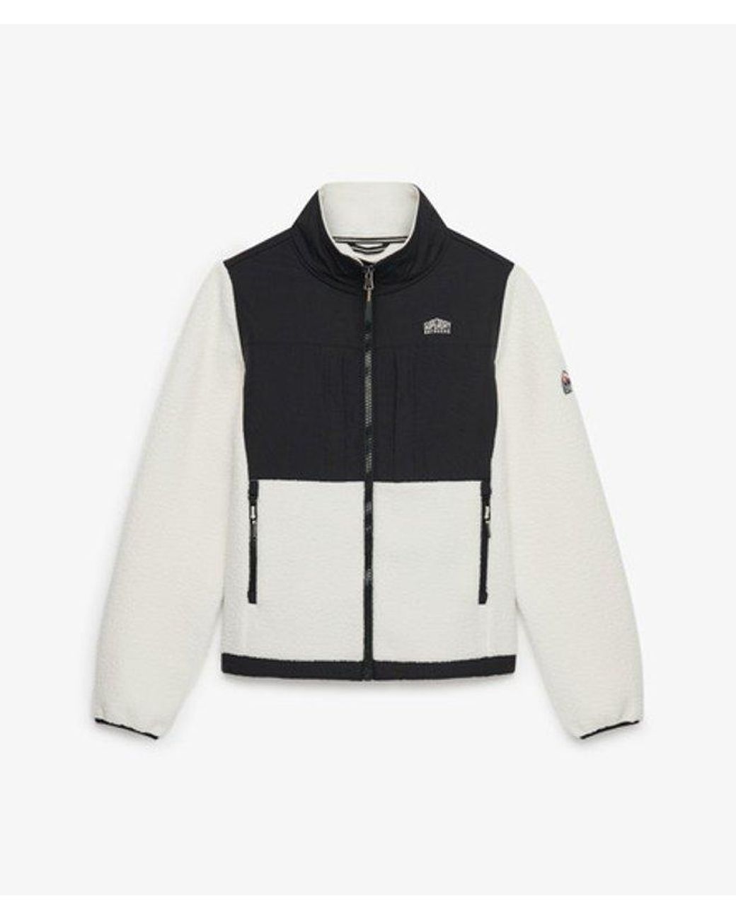 Superdry Black & Co Polar Fleece Hybrid Trekker Jacket