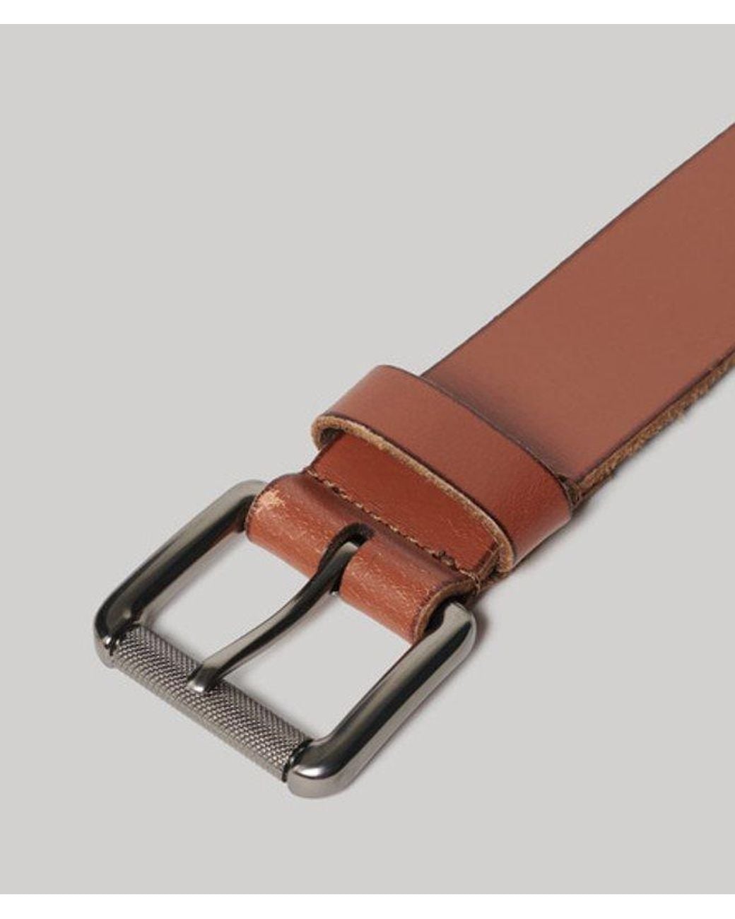 Superdry Brown Badgeman Belt for men