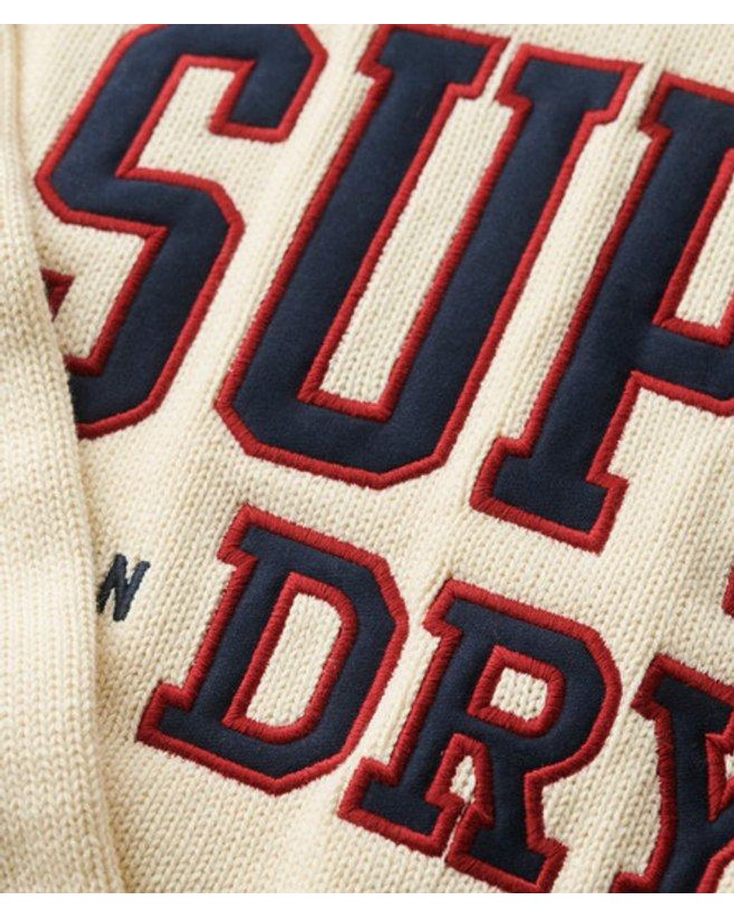 Superdry Natural & Co Slouchy Knitted Graphic Crew Jumper