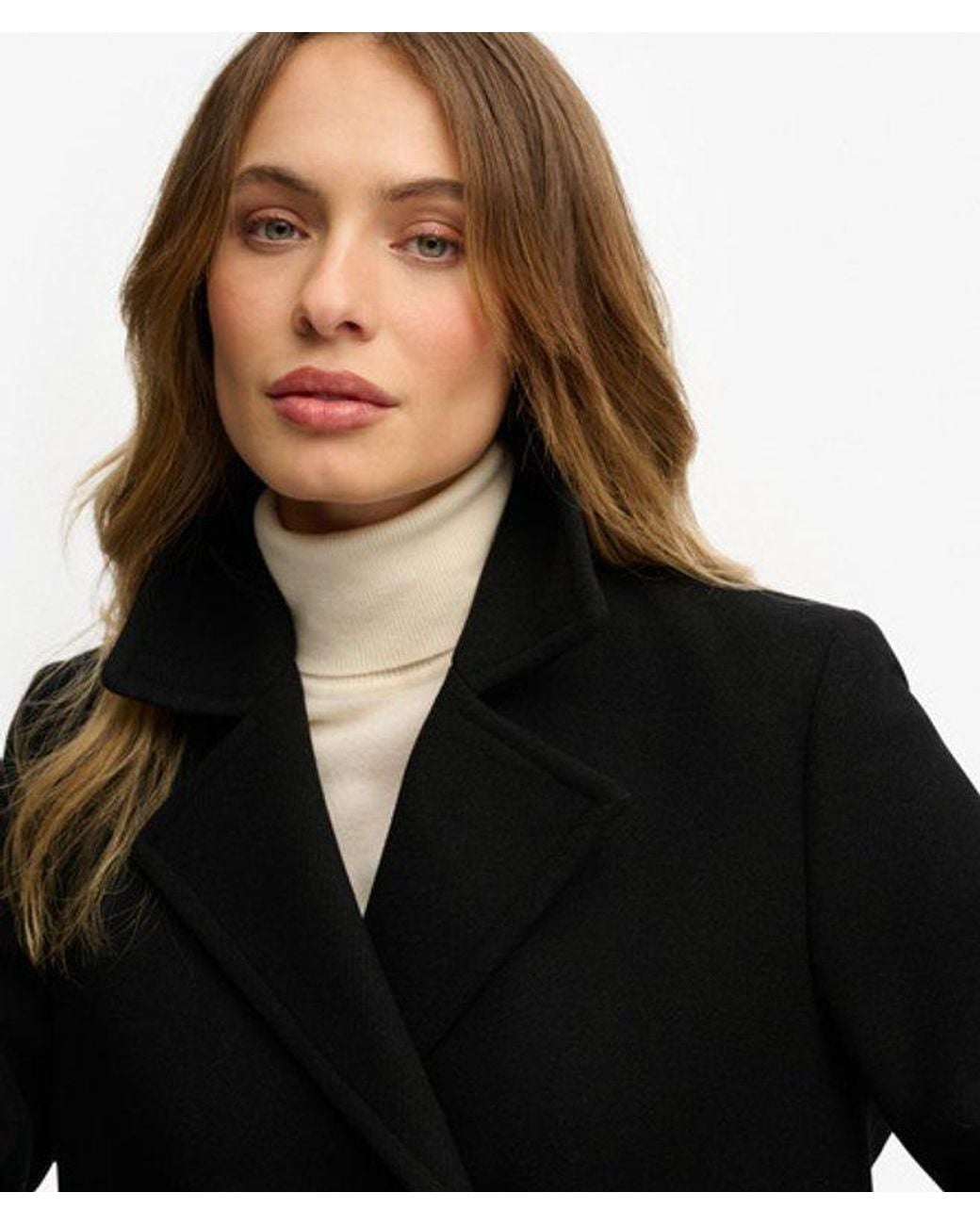 Superdry Black & Co Double Breasted Pea Coat