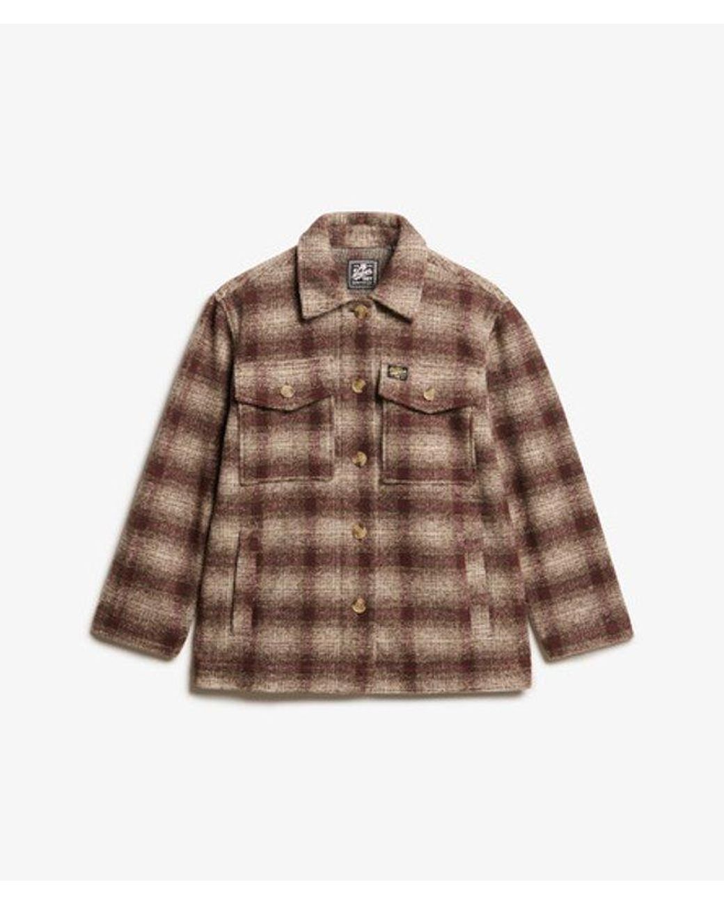 Superdry Brown Heavyweight Unlined Overshirt