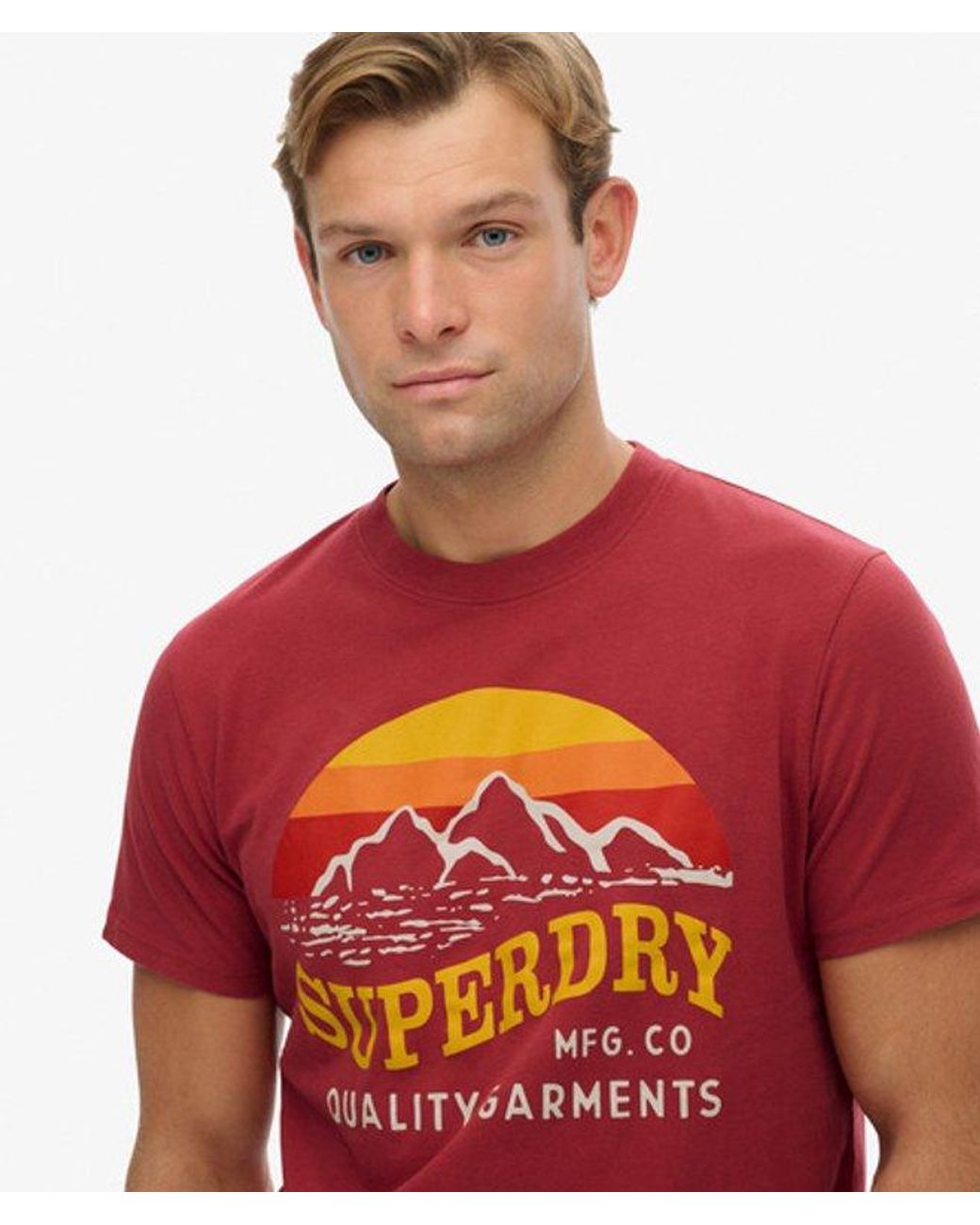 Superdry Red Great Outdoors Relaxed T-Shirt for men