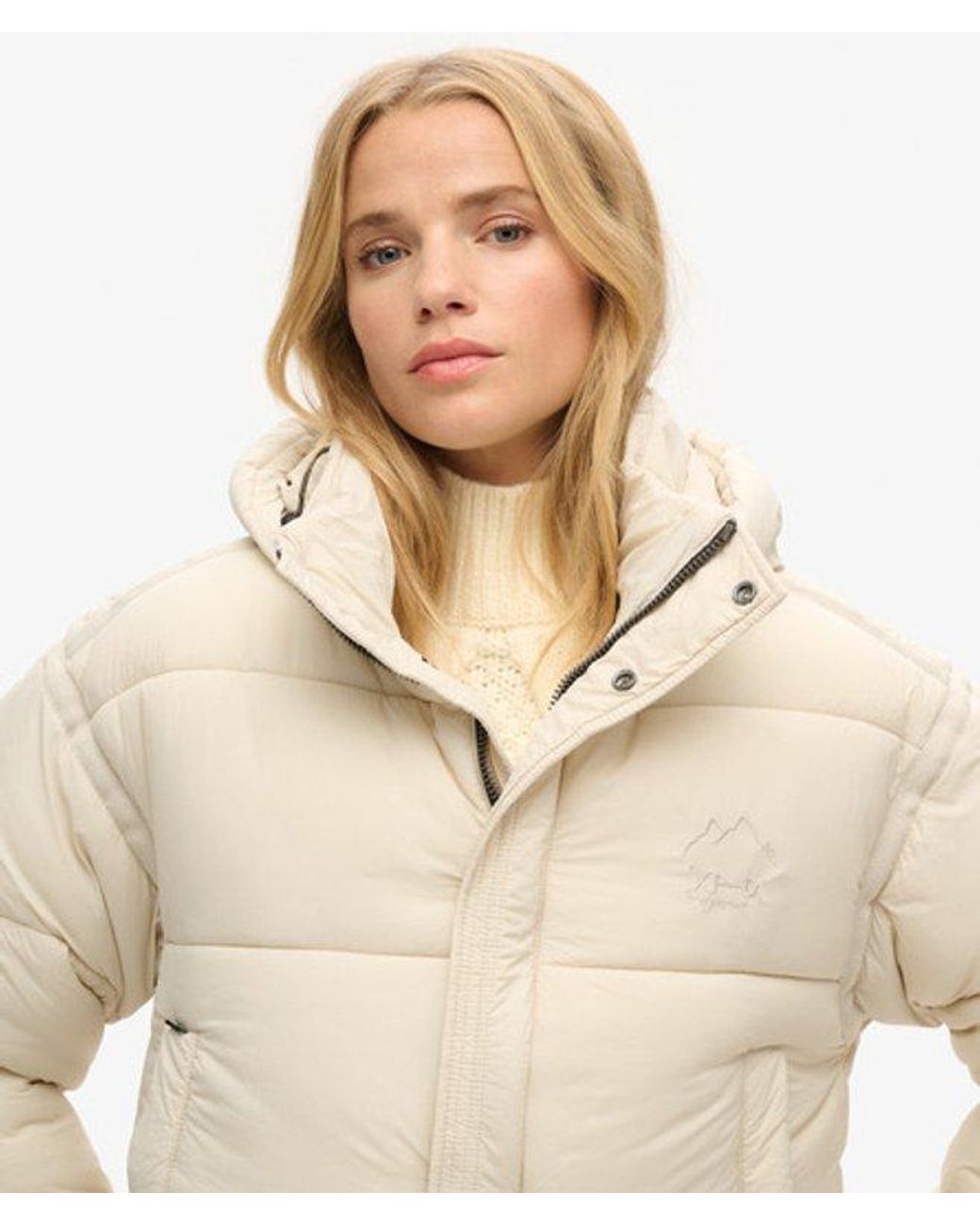 Superdry Natural & Co Cropped Cocoon Puffer Jacket