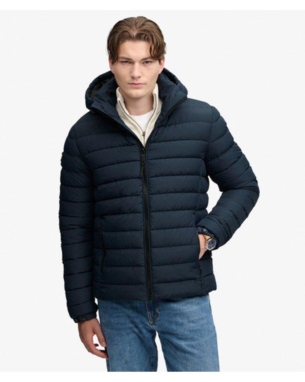 Superdry Blue & Co Hooded Fuji Midweight Padded Jacket for men