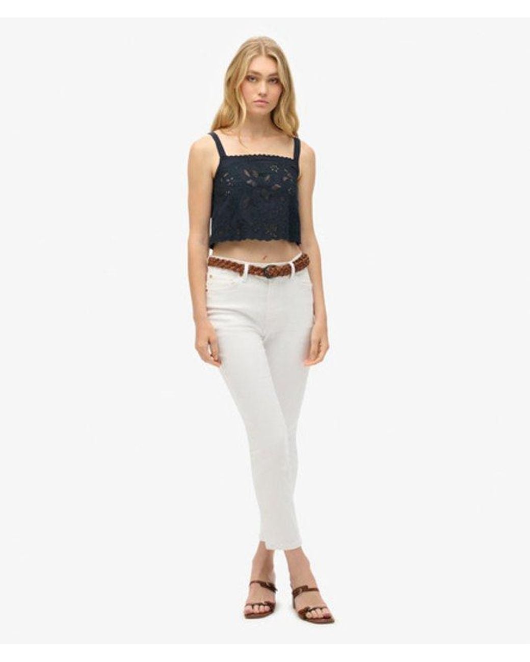 Superdry Blue & Co Ibiza Embroidered Cami Top