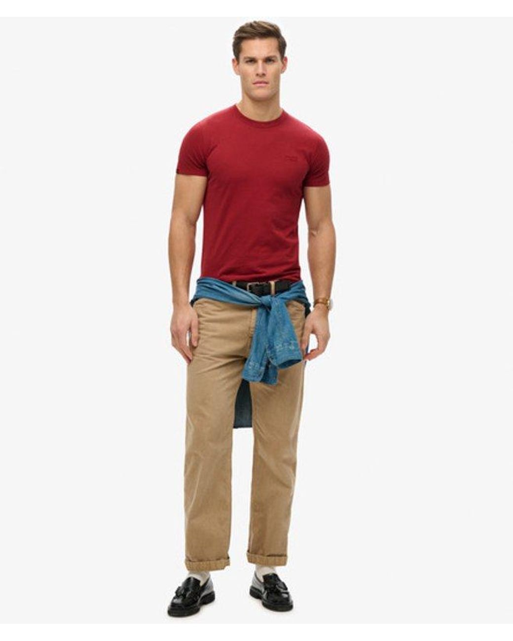 Superdry Red & Co Organic Cotton Essential Logo T-shirt for men