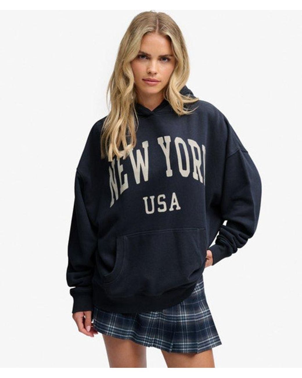 Superdry Blue & Co Athletic Essentials Relaxed Hoodie