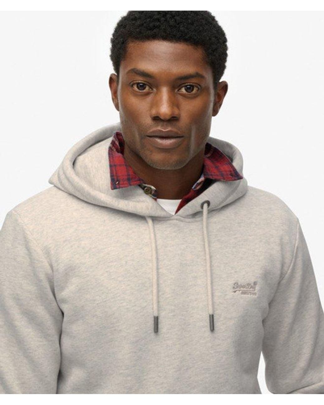 Superdry Gray & Co Essential Logo Hoodie for men