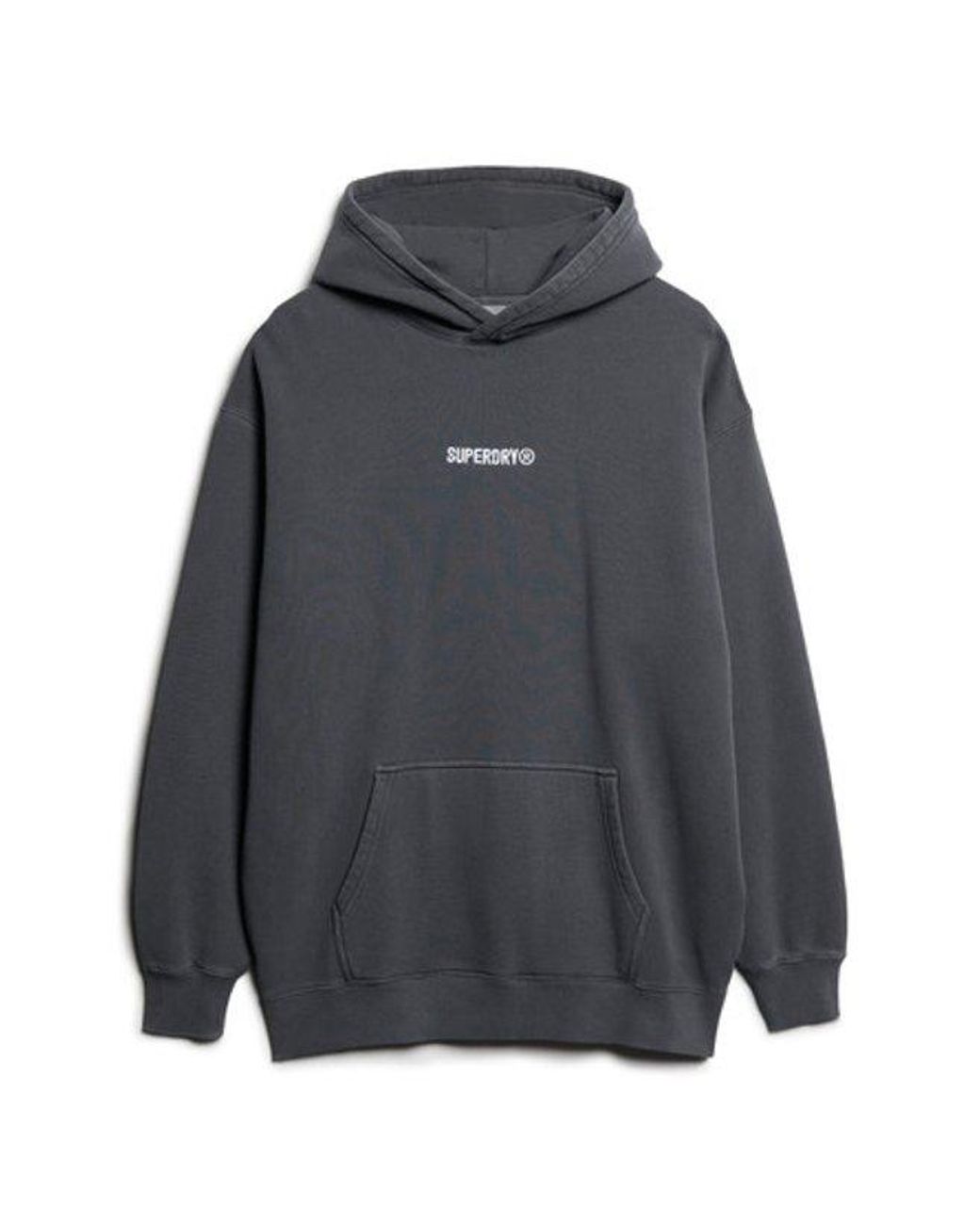 Superdry Hoodie Met Losse Pasvorm En Klein Logo in het Gray voor heren