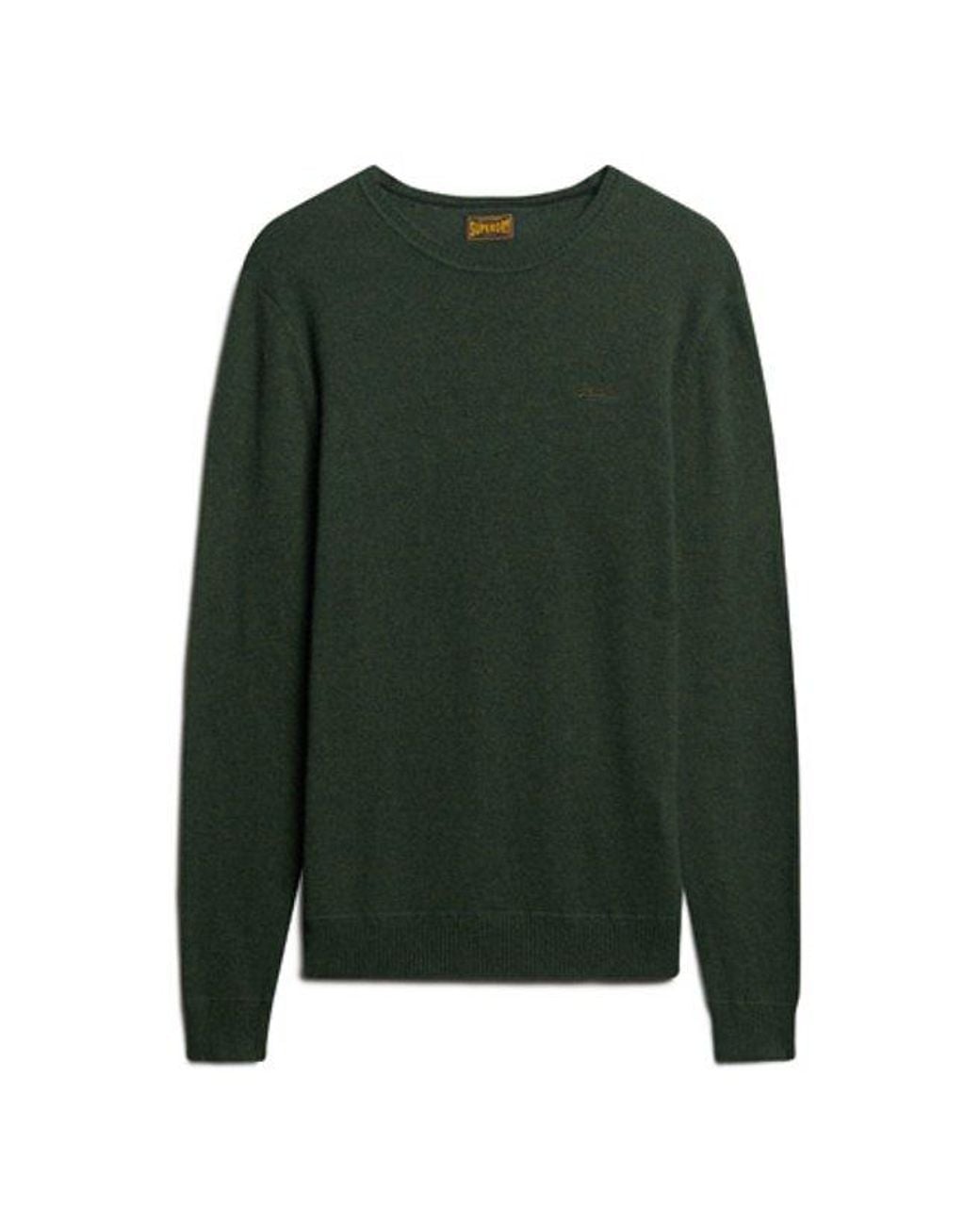 Superdry Green & Co Essential Slim Fit Crew Jumper for men