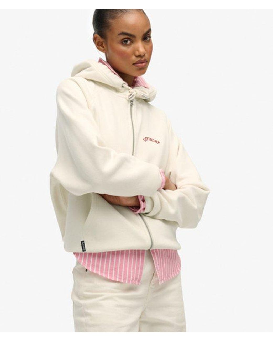 Superdry Natural & Co Essential Logo Raglan Zip Hoodie