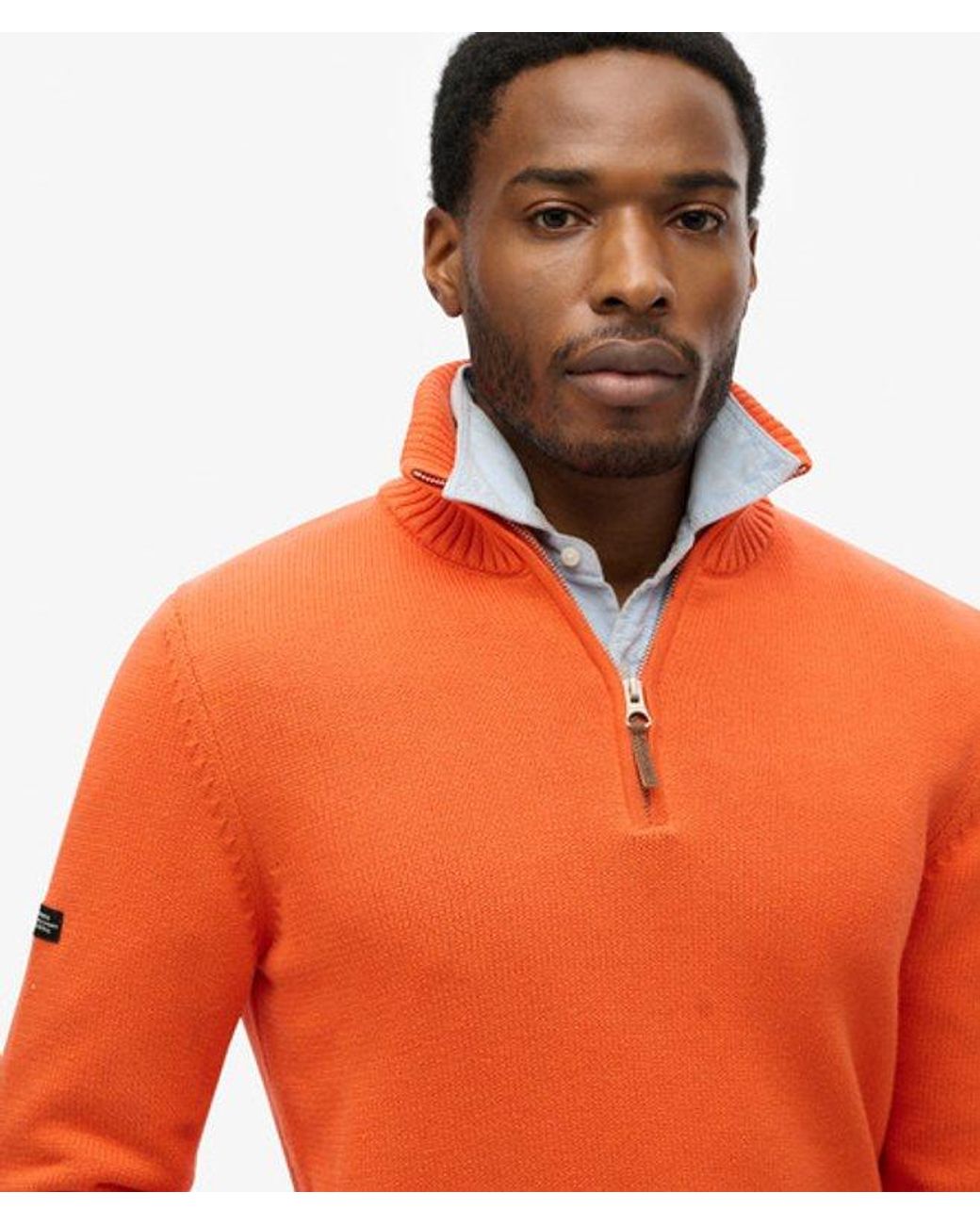 Superdry Orange & Co Cotton Classics Half-zip Knitted Jumper for men