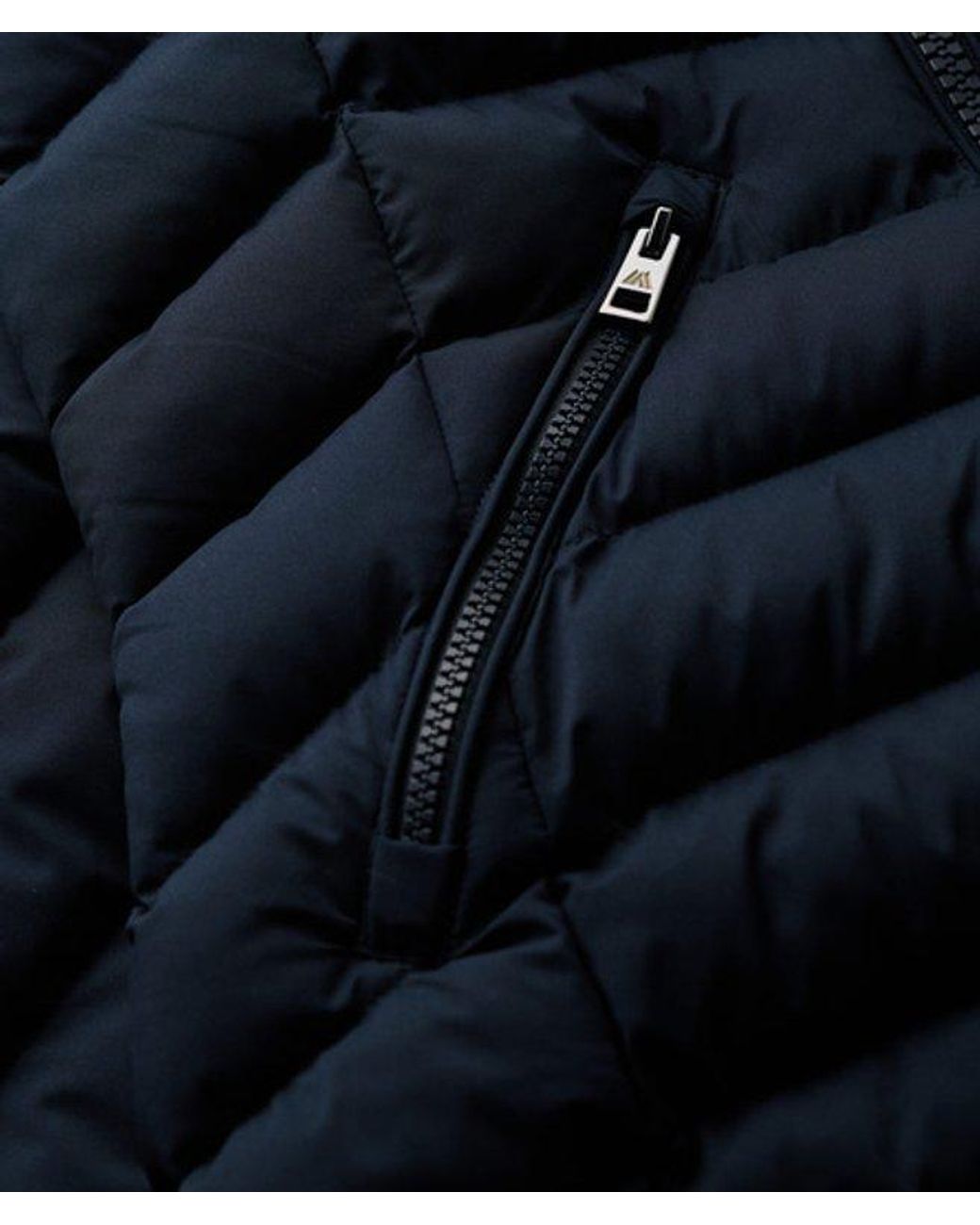 Superdry Blue & Co Fuji Faux Fur Hooded Mid Length Coat