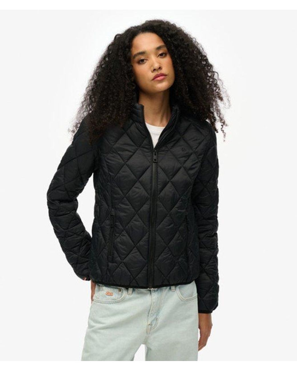 Superdry Black & Co Diamond Quilt Fuji Lite Jacket