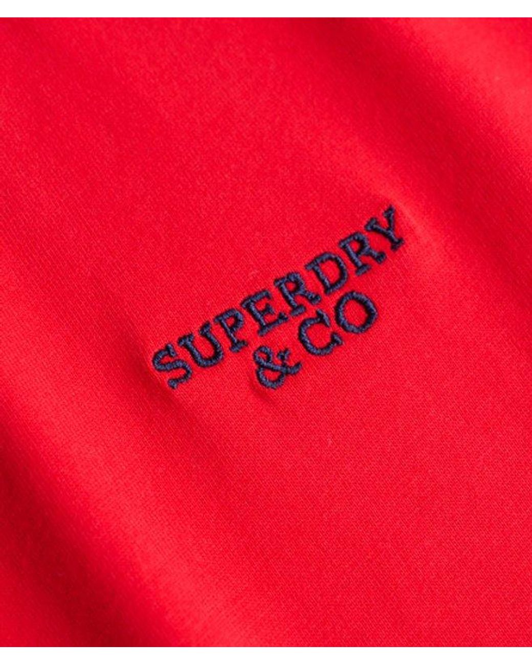 Superdry Red & Co Essential Stacked Logo Embroide for men