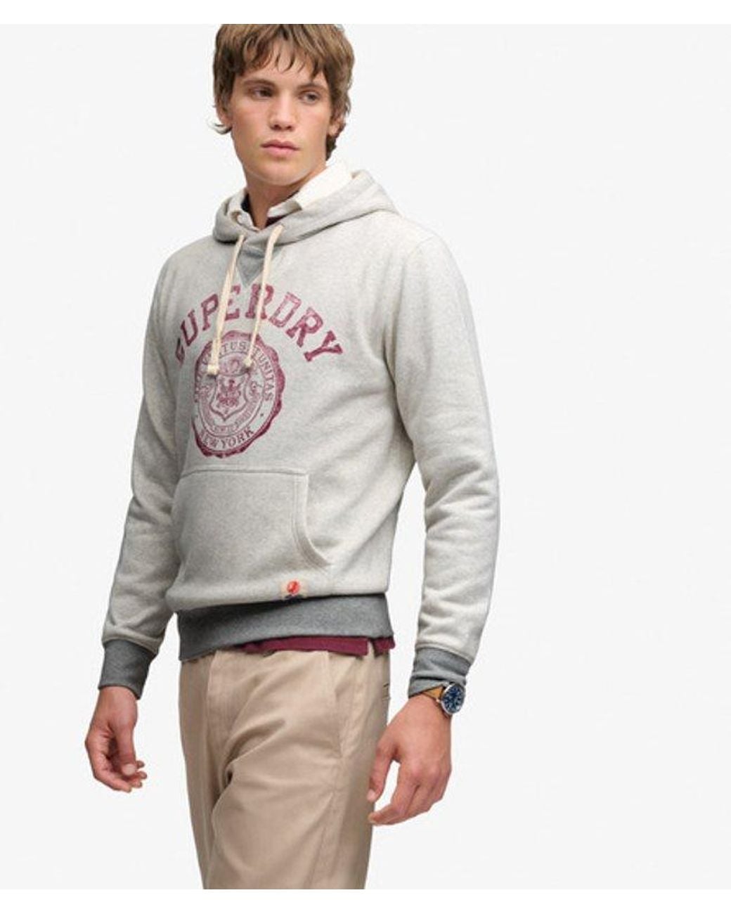 Superdry Gray & Co Athletic Essentials Hoodie for men