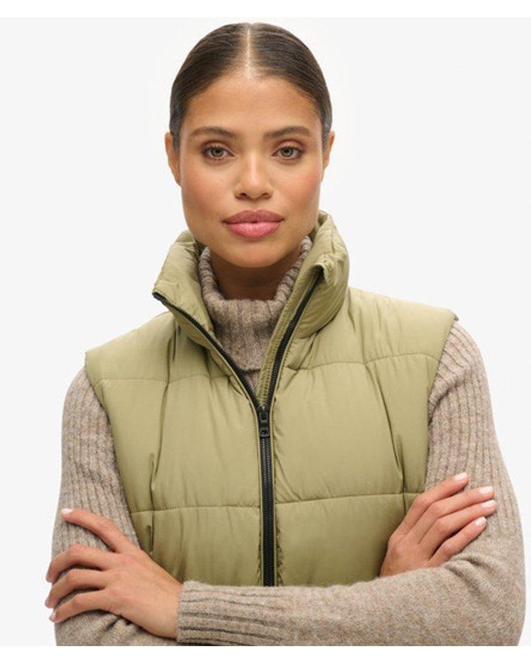 Superdry Green & Co Long Quilted Gilet
