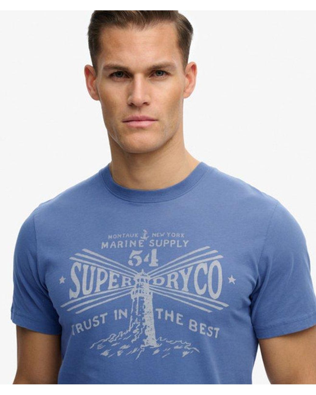 Superdry Blue Lo-Fi Dockside T-Shirt for men