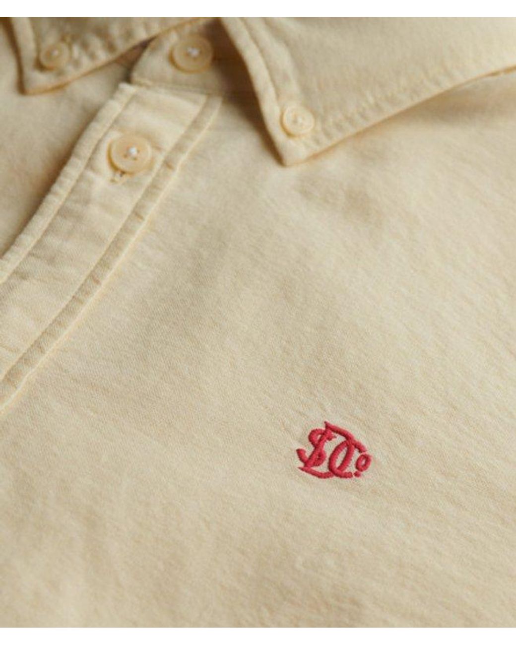 Superdry Natural & Co Slim Oxford Button Down Long Sleeve Shirt