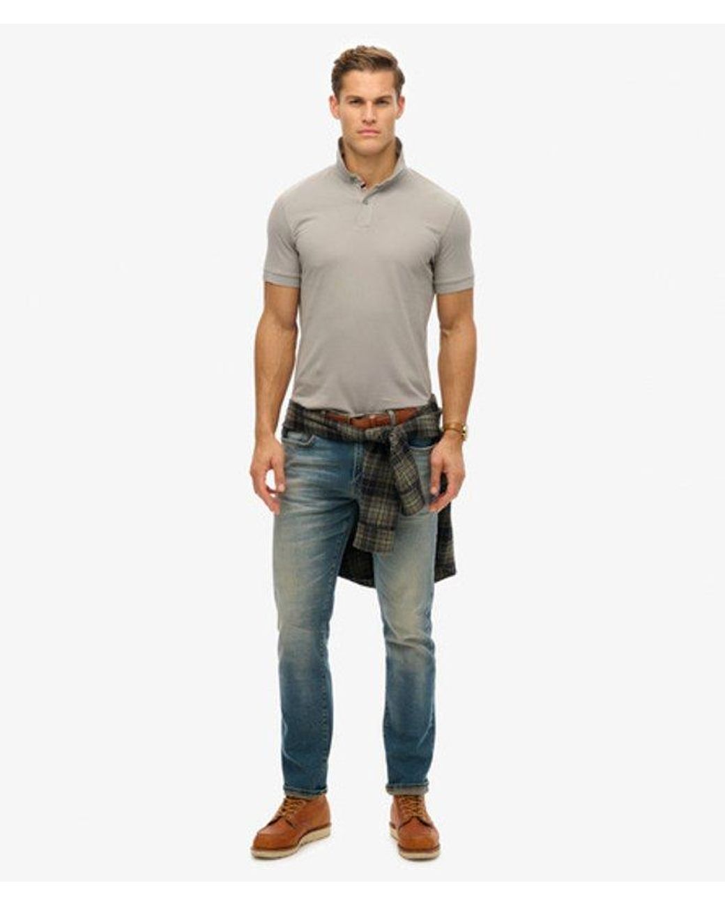 Superdry Gray & Co City Pique Polo Shirt for men