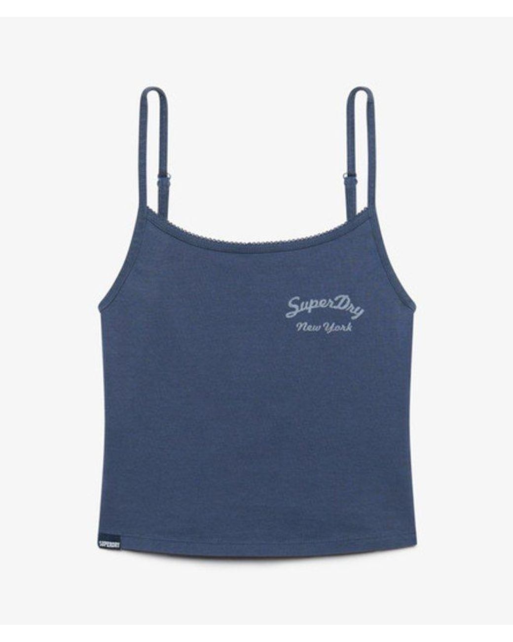 Superdry Blue Athletics Essentials Cami Top