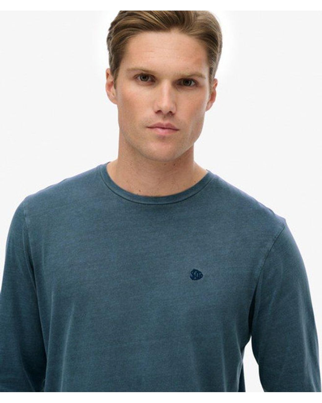 Superdry Classic Essential Top in het Blue voor heren