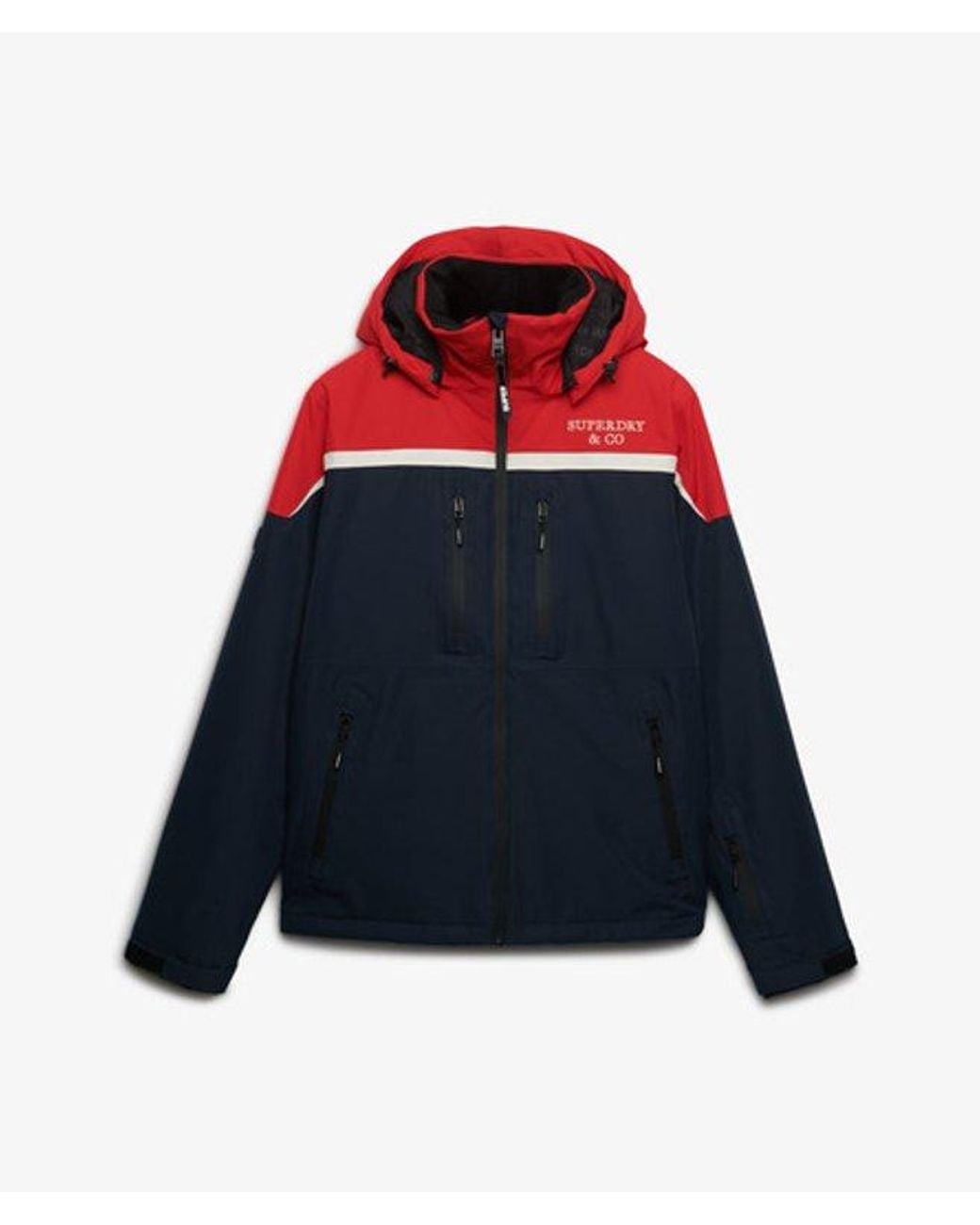 Superdry Red & Co Hooded Ski Shell Jacket for men